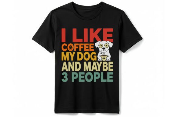 I Like Coffee Dog 3 People T-Shirt Design Review