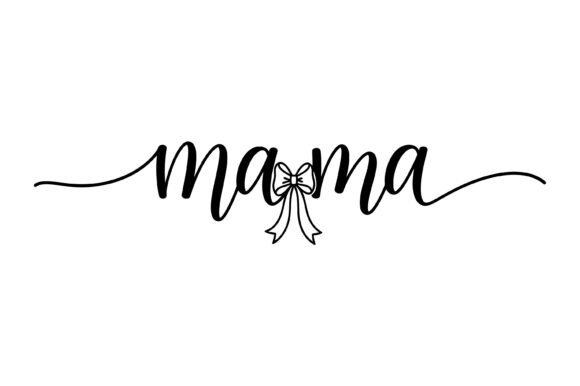 Mama Script Bow Typography: An Embroidery Review