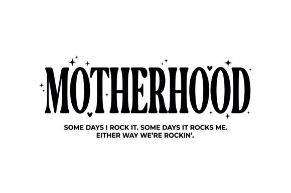 Motherhood Quote Typography Design: A Stitch Test