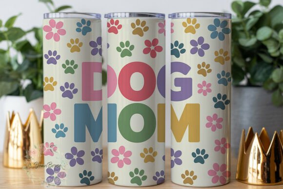 Pastel Paw Print Dog Mom Tumbler Design Review