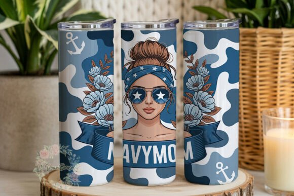 Patriotic Navy Mom Floral Camo Tumbler Review