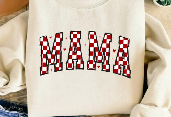 Valentine Mama Day Checkered Heart Design Review